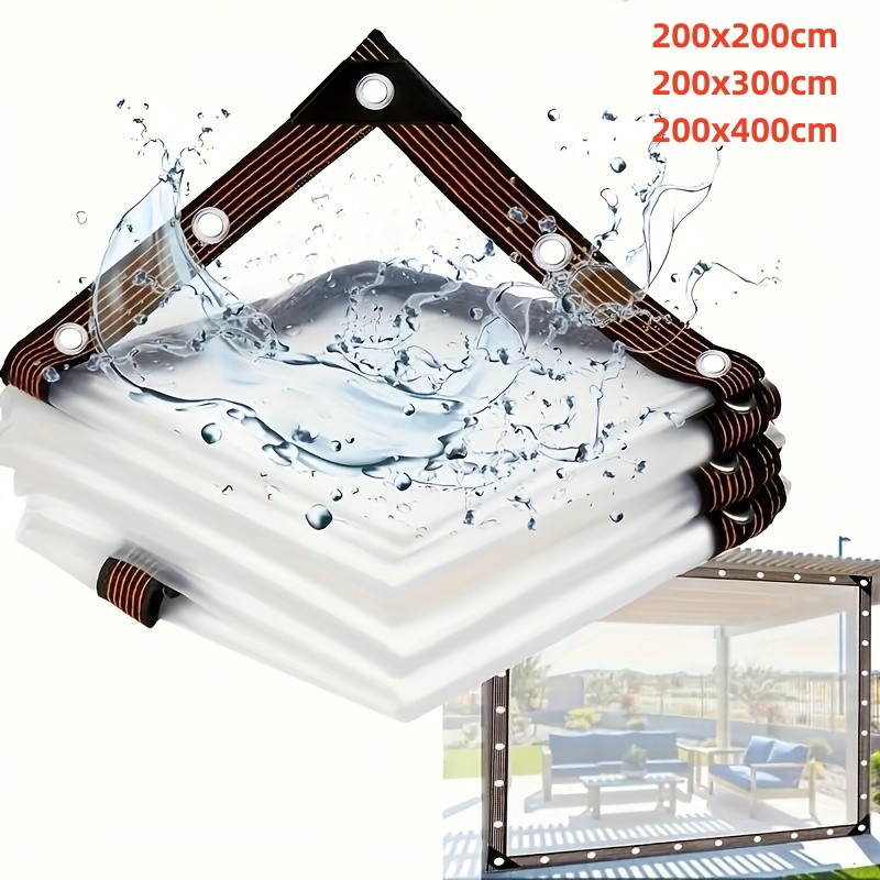 透明な密閉された防水 PVC ターポリン防風性と防雪性テラス植物鶏小屋庭に適しています