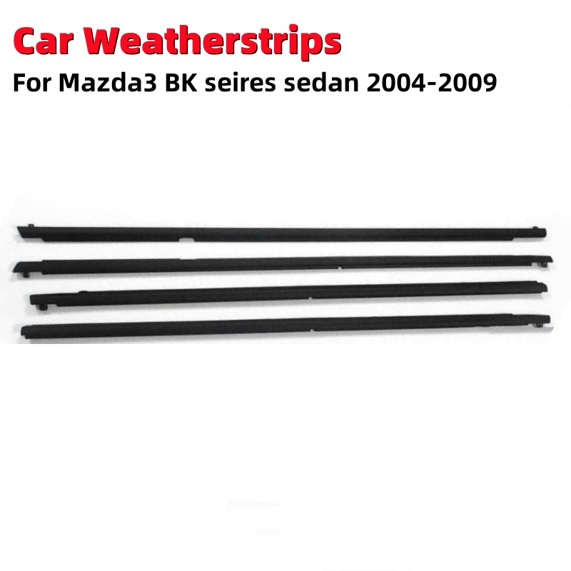 4 個車のウェザーストリップ防水窓ガラスシールストリップ Mazda3 BK seires セダン 2004-2009