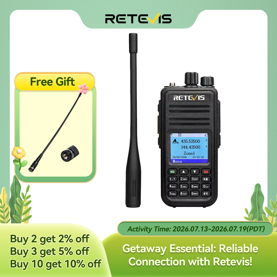 Retevis RT3S トランシーバー DMR ラジオ長距離トランシーバーキャンプアマチュア無線 UHF VHF GPS AES256 暗号化デジタルポータブル