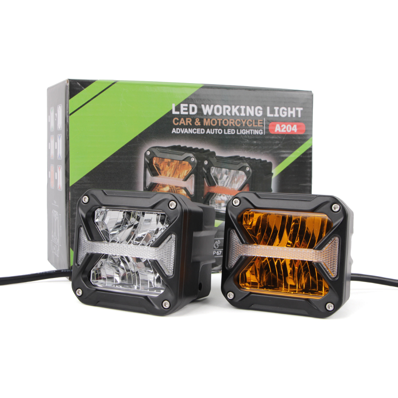 超高輝度 3.2 インチスポットライトデイタイムランニングライト白黄赤青ワークライトオートバイライト SUV 12-80V DC