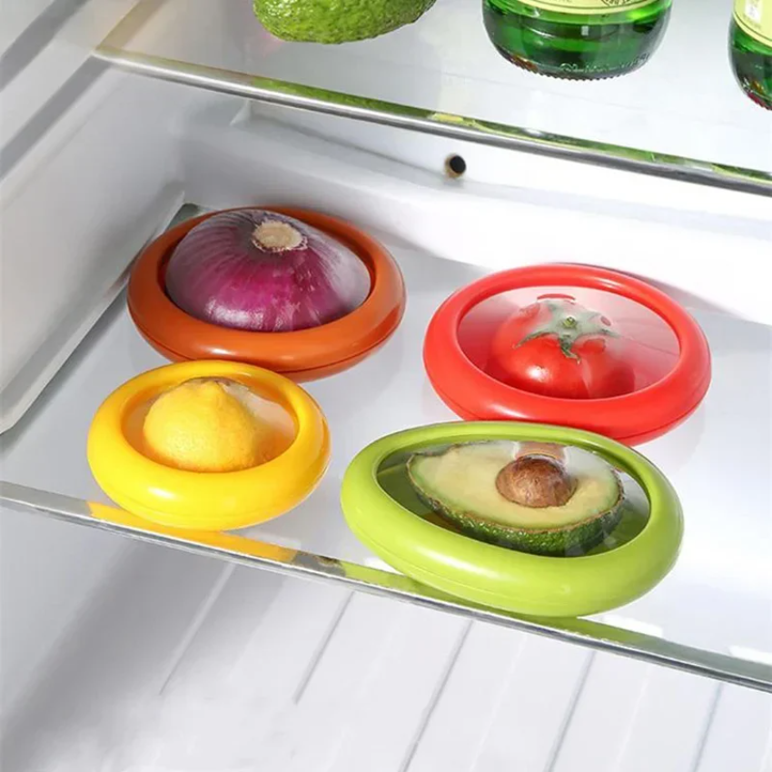 クリエイティブキッチン収納ボックス果物野菜コンテナフレッシュボックスアボカドトマトレモンオニオン鮮度保持クリスパーキッチンガジェット