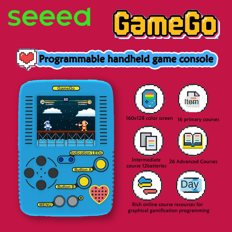 GameGo ゲームコンソールプログラマブルポータブルハンドヘルドゲームコンソール子供の小学校中学校プログラミングおもちゃ教材