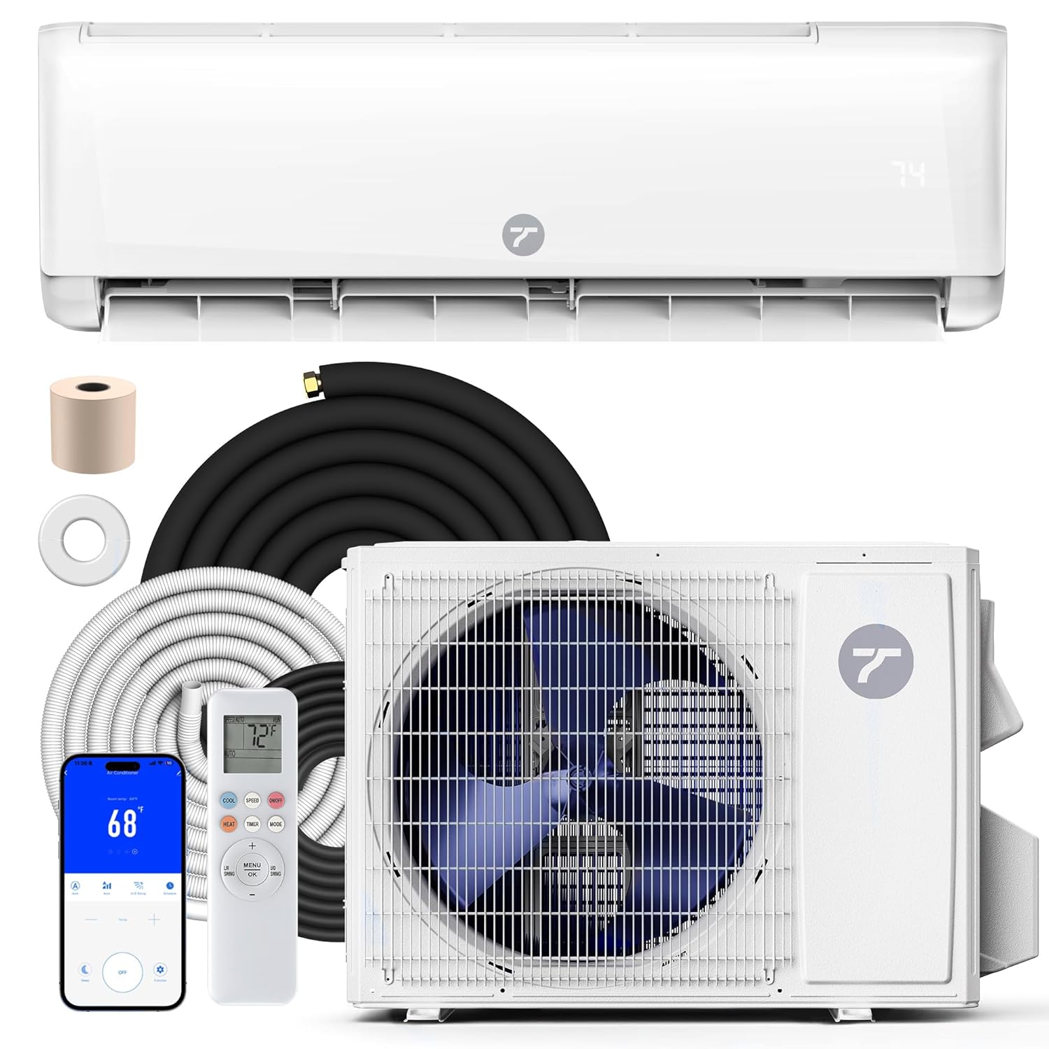 9000 BTU ミニ スプリット エアコン 115V、22 SEER2 AC