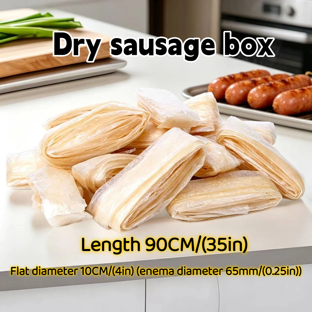 10CMx90CM ソーセージケーシング、ハムソーセージ、西洋ソーセージ、サラミソーセージケーシング、キッチンツールを作るためのドライソーセージボックス
