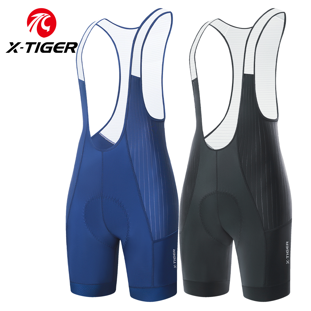 X-TIGER メンズ サイクリング ショーツ 長距離ライディング ビブショーツ プロ メンズ サイクリング ショーツ 高密度フォームクッション 5 CM レッググリッパー