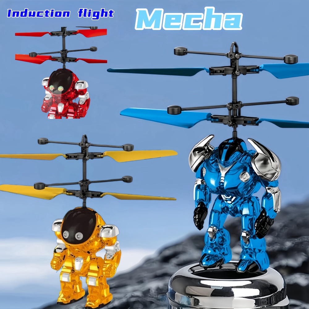 魔法の感知航空機メカ戦士飛行ロボット発光サスペンションジェスチャーミニドローン航空機おもちゃ LED おもちゃキッズギフト