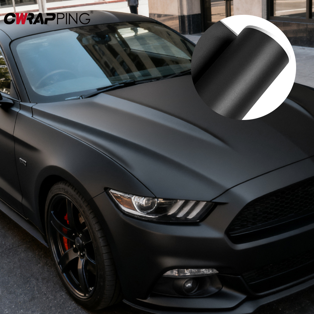 マットブラックビニールラップカスタマイズ可能なカーフィルムカバールーフフード保護フィルムマットブラック車のステッカービニールオートバイ用