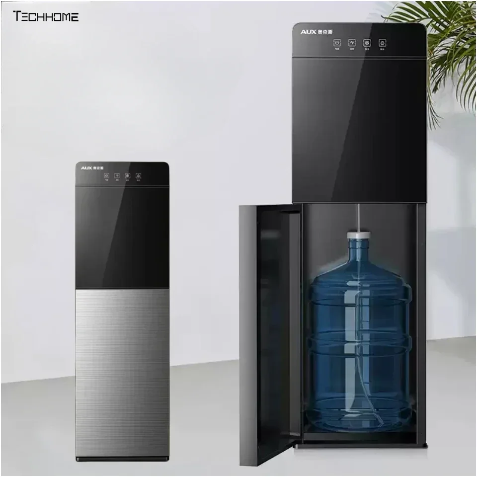ドリンクディスペンサー自動垂直ウォーターディスペンサー新しい小型バケツ付き家庭用冷温水インテリジェントウォーターボトルディスペンサー