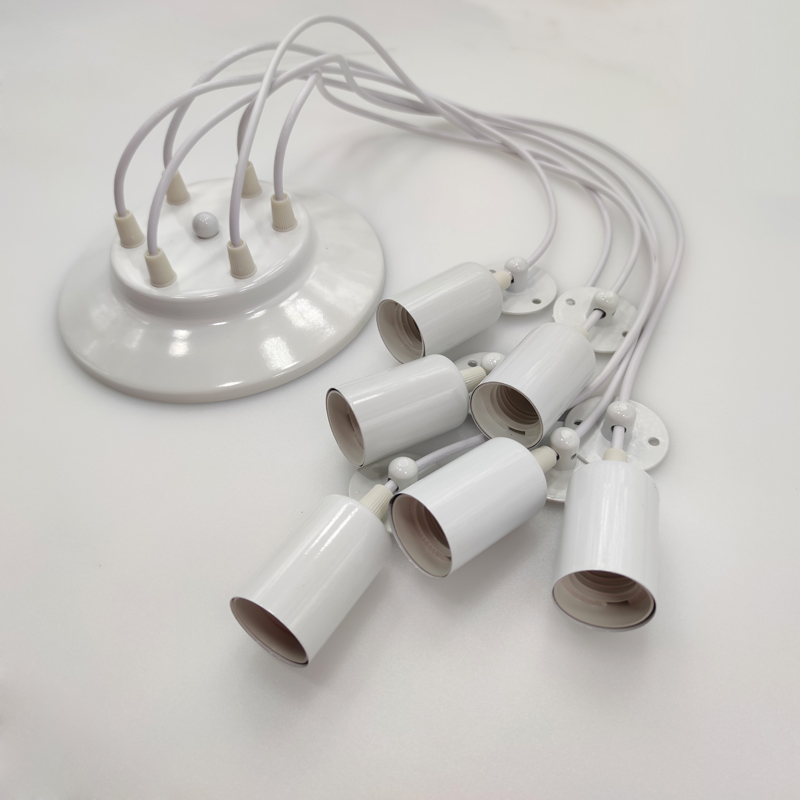 Vintage Chandelier White E27 Multi-Head Cable 1.5-3.5M For Bar/Restaurant/Loft/Cafe DIY Art Spider Ceiling Lamp Modern Lighting