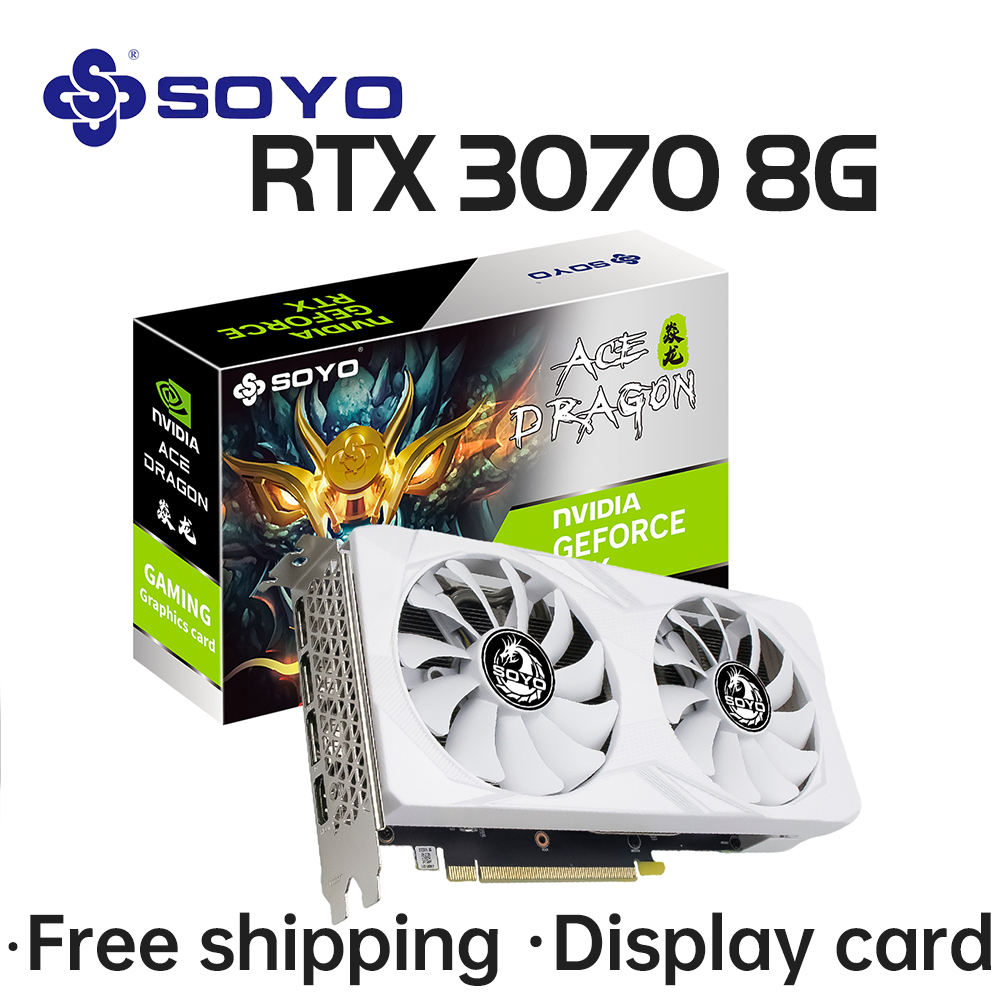 SOYOゲーミンググラフィックカード NVIDIA GeForce RTX 3070 8GB/12G RTX3060Ti RTX3060 RTX3050 デスクトップGPUビデオカード コンピューターコンポーネント