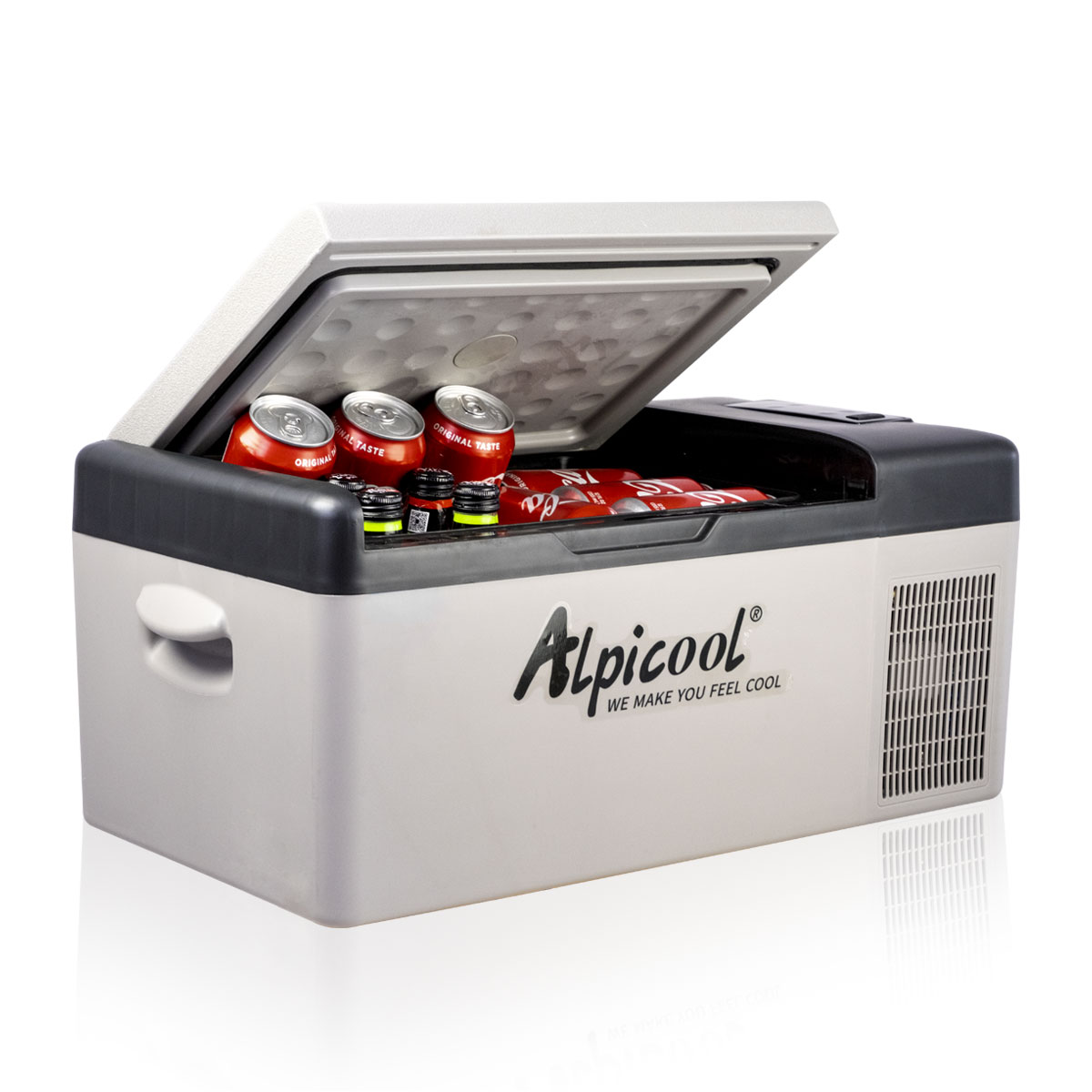 Alpicool C15 ポータブル車用冷凍庫、12 ボルト冷蔵庫、16 クォート (15 リットル) 急速冷却 12V 車用冷蔵庫 -4℉~68℉、車用クーラー