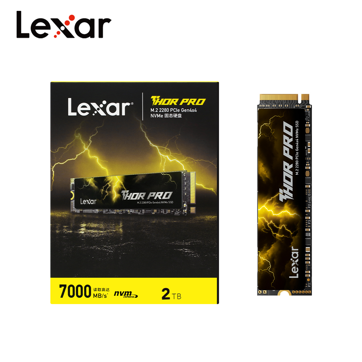 Lexar THOR PRO PCIe Gen4X4 NVMe SSD M.2 2280 ソリッドステートドライブ 512GB 1TB 2TB 最大 7000Mb/s 高性能内蔵ハードドライブ