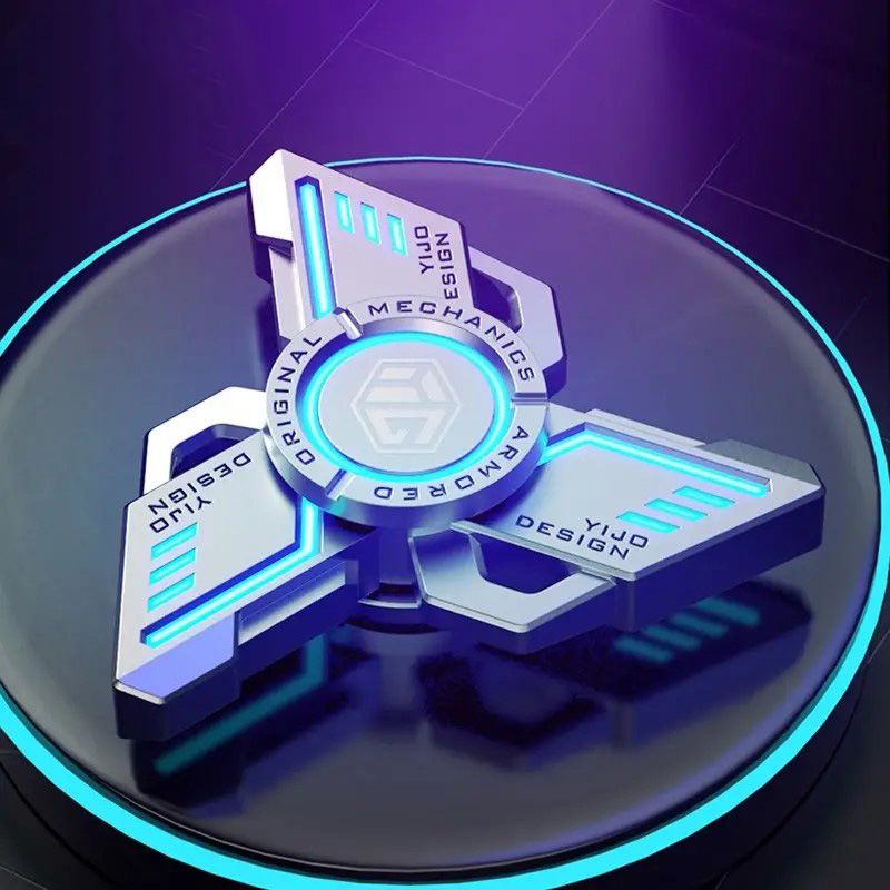 抗ストレス EDC 発光フィジェットスピナー合金金属ハンドスピナー夜光ジャイロストレスリリーフのおもちゃ大人子供ダークナイト