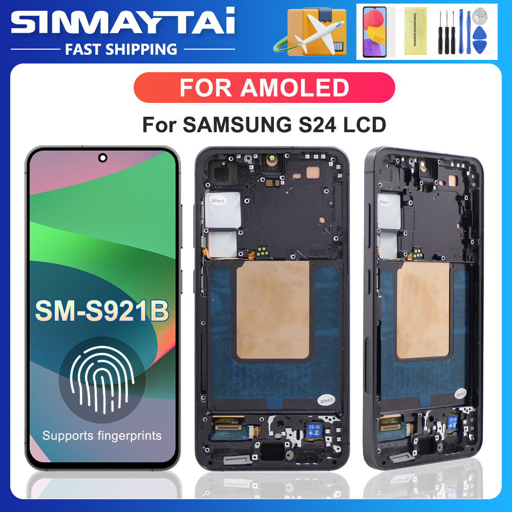AMOLED S24 サムスン S24 S921B S921U S921W S921N S921E 液晶ディスプレイタッチスクリーンデジタイザアセンブリの交換