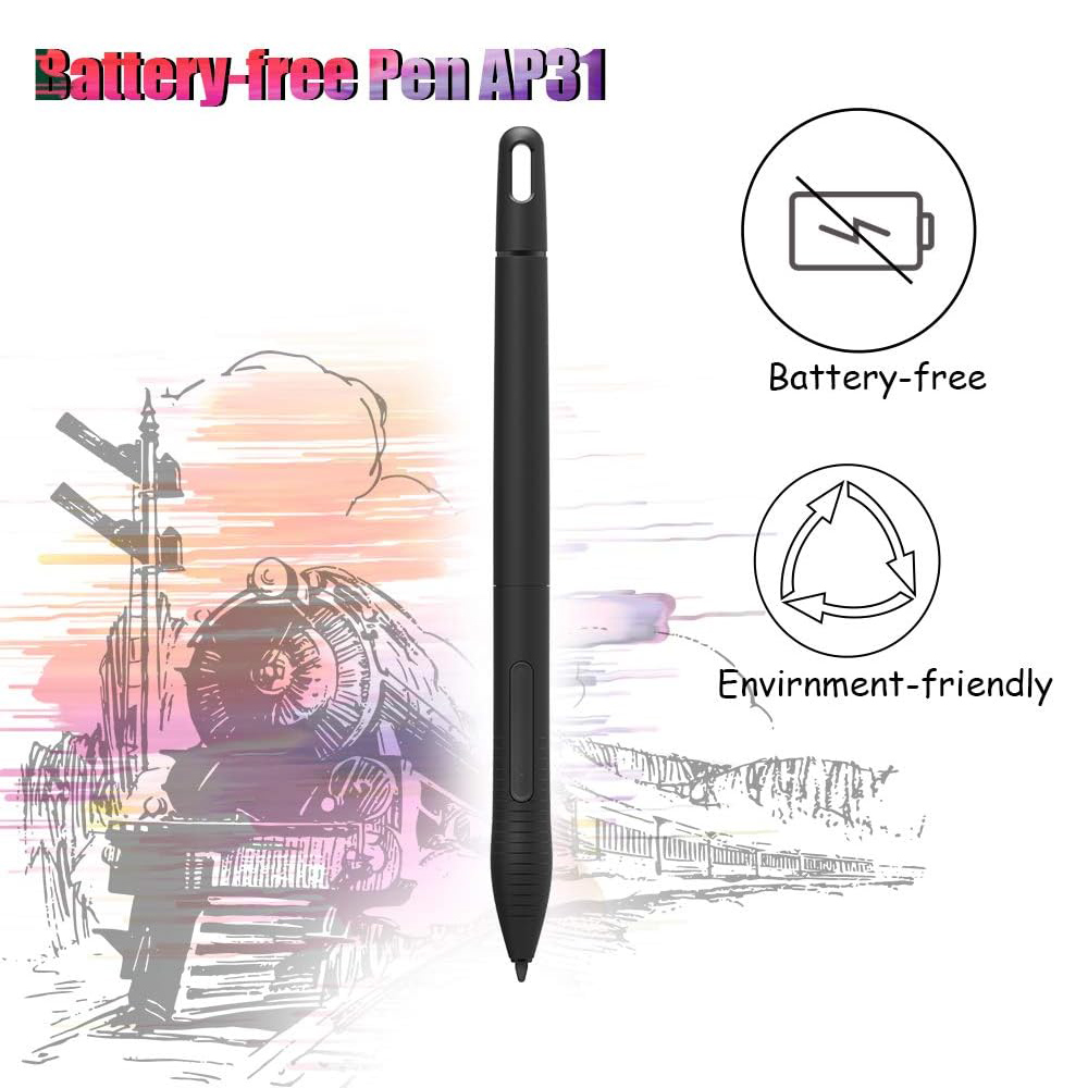 Gaomon Artpaint AP31 デジタルスタイラス バッテリー不要描画ペン M10K 2018 グラフィックタブレット用 8192 レベル圧力