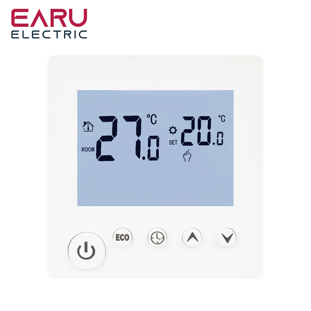 AC90V-240V 3A 16A 水電気床暖房 TRV ハウスルームサーモスタット温度コントローラデジタル Lcd ディスプレイ壁掛け