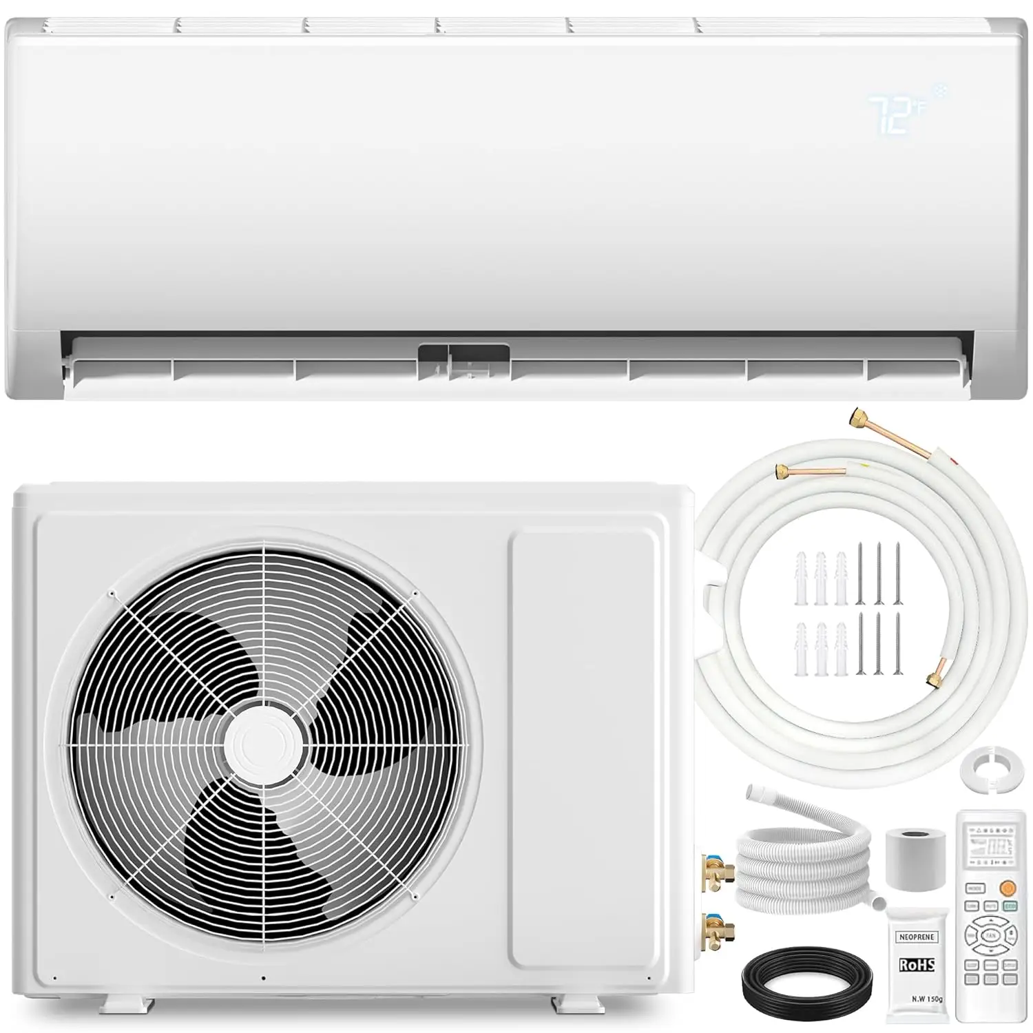 12000 BTU ミニスプリットエアコン＆ヒートポンプ、110V/120V 壁掛けダクトレスインバーター AC/暖房システム - 19、カスタマイズ