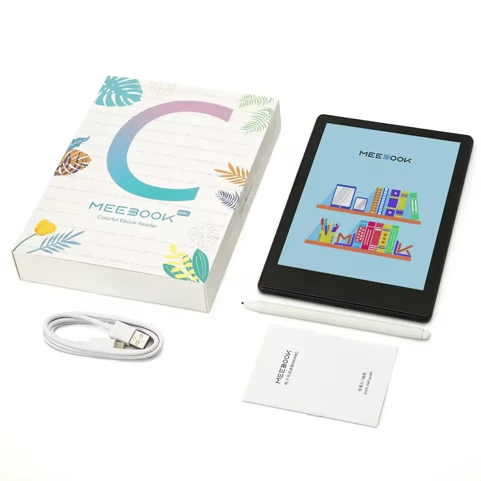 2025 新製品 Meebook M8C 7.8 インチ カラーインク Android 14 電子ブック リーダー Google Play ストアと高速リフレッシュ 4G RAM 64GB ROM