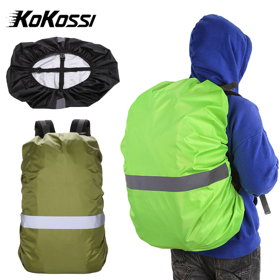 KoKossi 1 個 20-60L 夜間安全反射オックスフォード布レインカバー屋外バックパック防水カバーサイクリングハイキングダストカバー