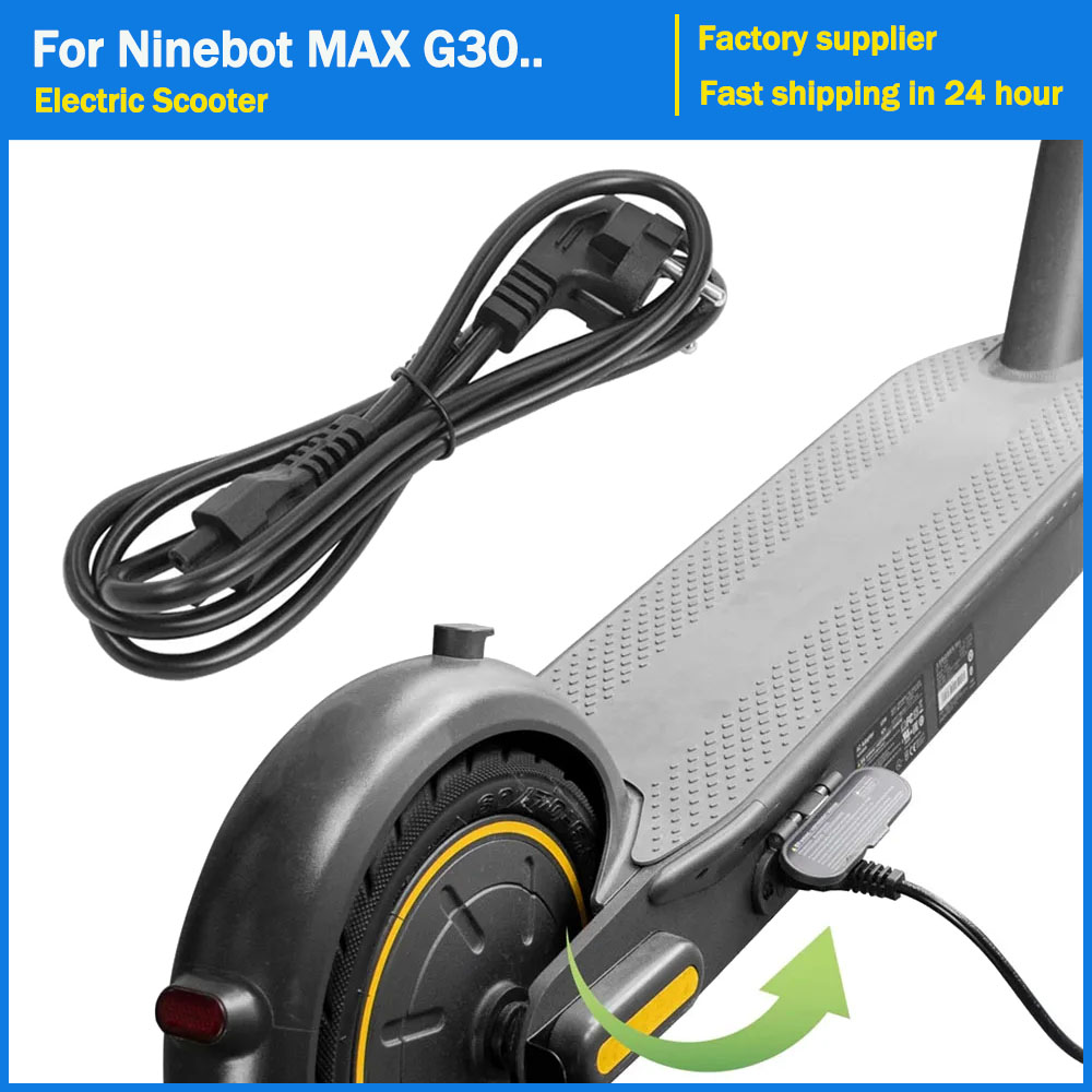 電動スクーターバッテリー充電ケーブルセグウェイ Ninebot 最大 G30 G30D G30LP/LE Kickscooter EU プラグ充電ラインアクセサリー