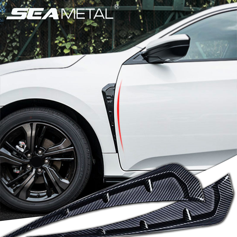 Seametal 2 個車のサイドフェンダースポイラー風ナイフサイドエラユニバーサルエアベント装飾サイドウイングステッカーホンダシビック
