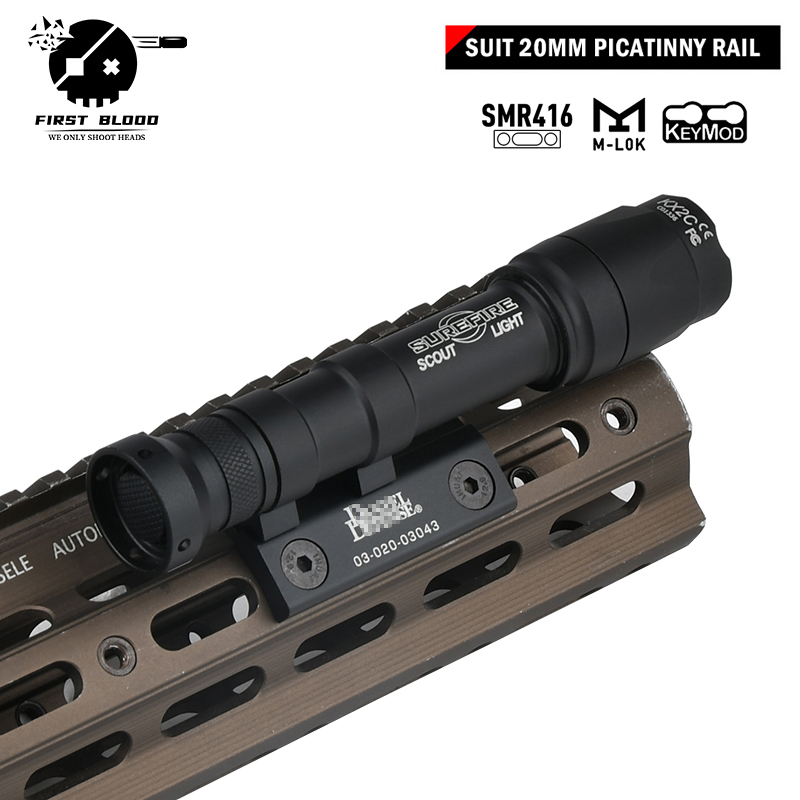 Tactical Danie Defense DD Mount SF M300 M600 Flashlight Metal Base MLOK KEYMOD SMR 20mm Rail for Hunting Airsoft