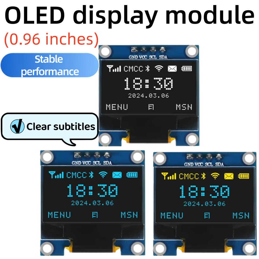 高解像度、0.96 インチ OLED IIC シリアル ホワイト OLED ディスプレイ SSD1315 128X64 I2C 12864 Arduino 用 LCD スクリーンボード
