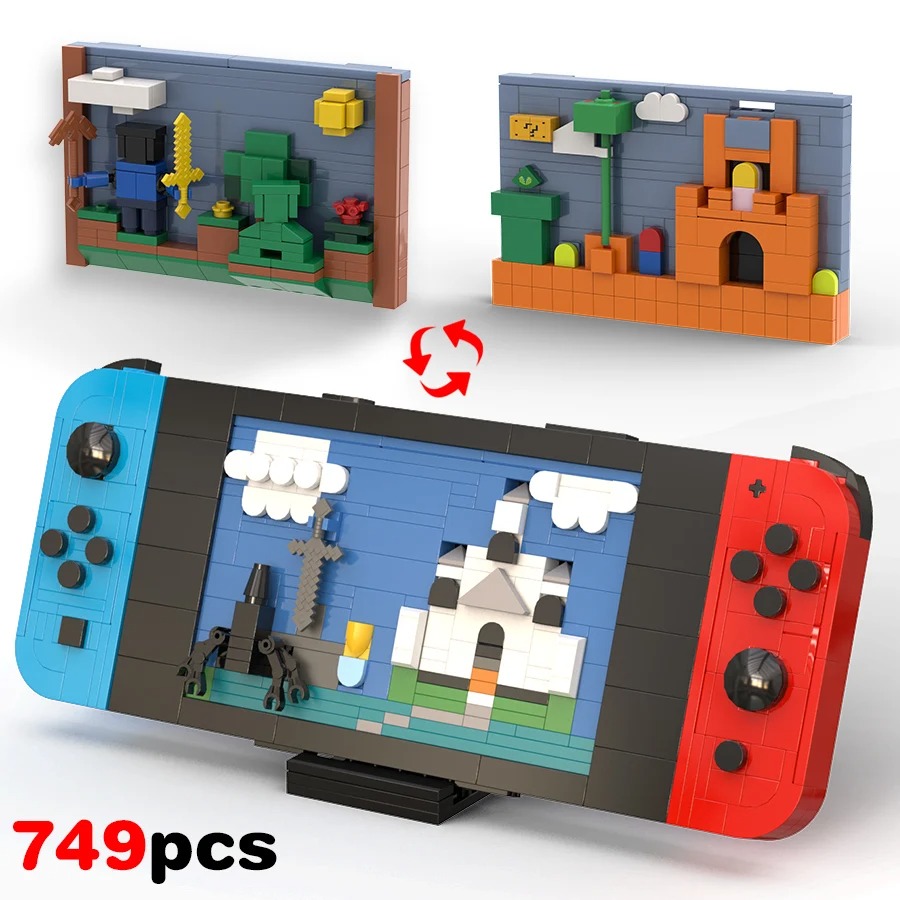 MOC ハンドヘルドゲームコンソールビルディングブロックセットレトロコントローラマシンアイデア DIY レンガモデルのおもちゃ子供大人クリスマスギフトキリスト