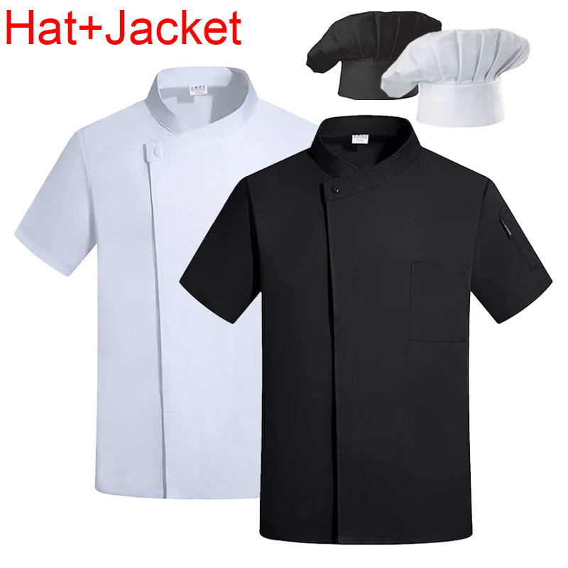 フードサービスシェフ制服ホテルキッチンワークトップスレストランクッキングシャツベーカリーカフェウェイター作業服クックジャケットキャップスーツ