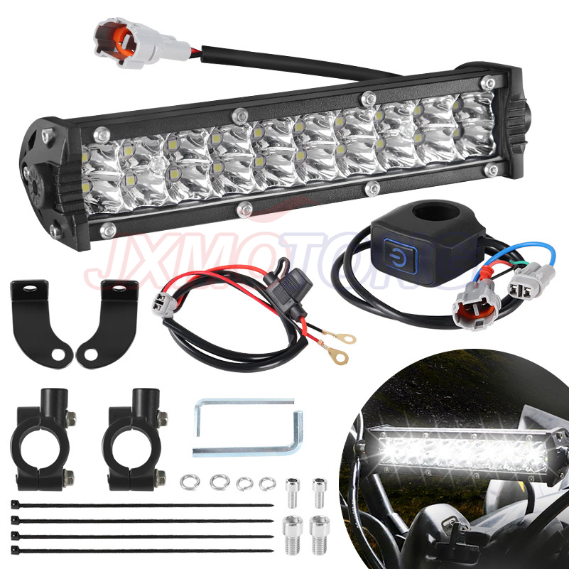 オートバイ LED ライトバーヘッドライトキット取付ブラケットとスイッチ CRF250F CRF110 TTR110 YZF450 7/8 "22 ミリメートルハンドルバー