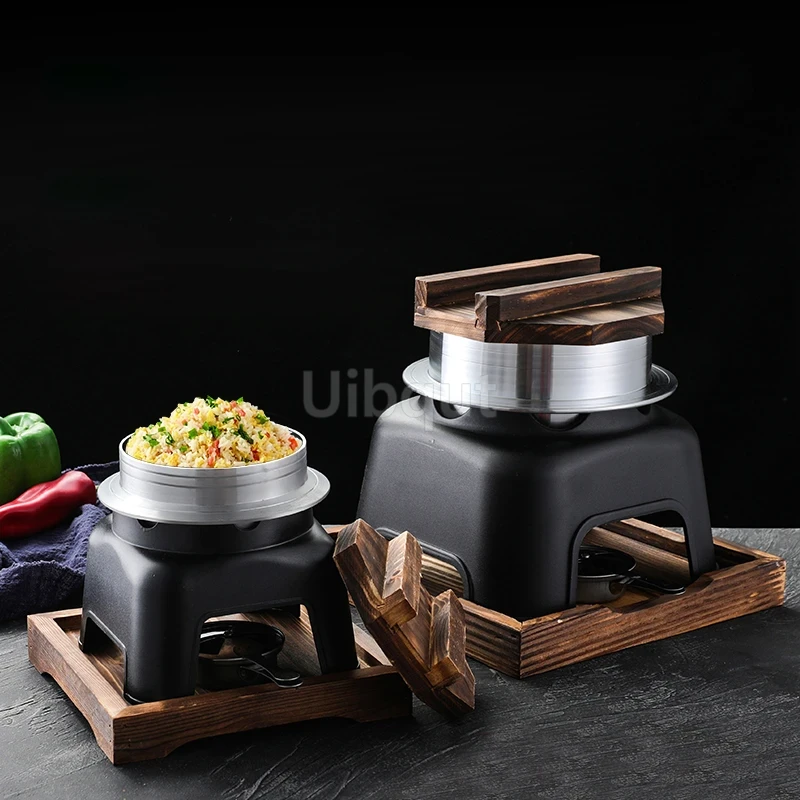 アルコール小型ノンスティック蒸し器日本レストランアルミ鍋業務用キャセロールタジンアウトドア日本料理ウーロン鍋