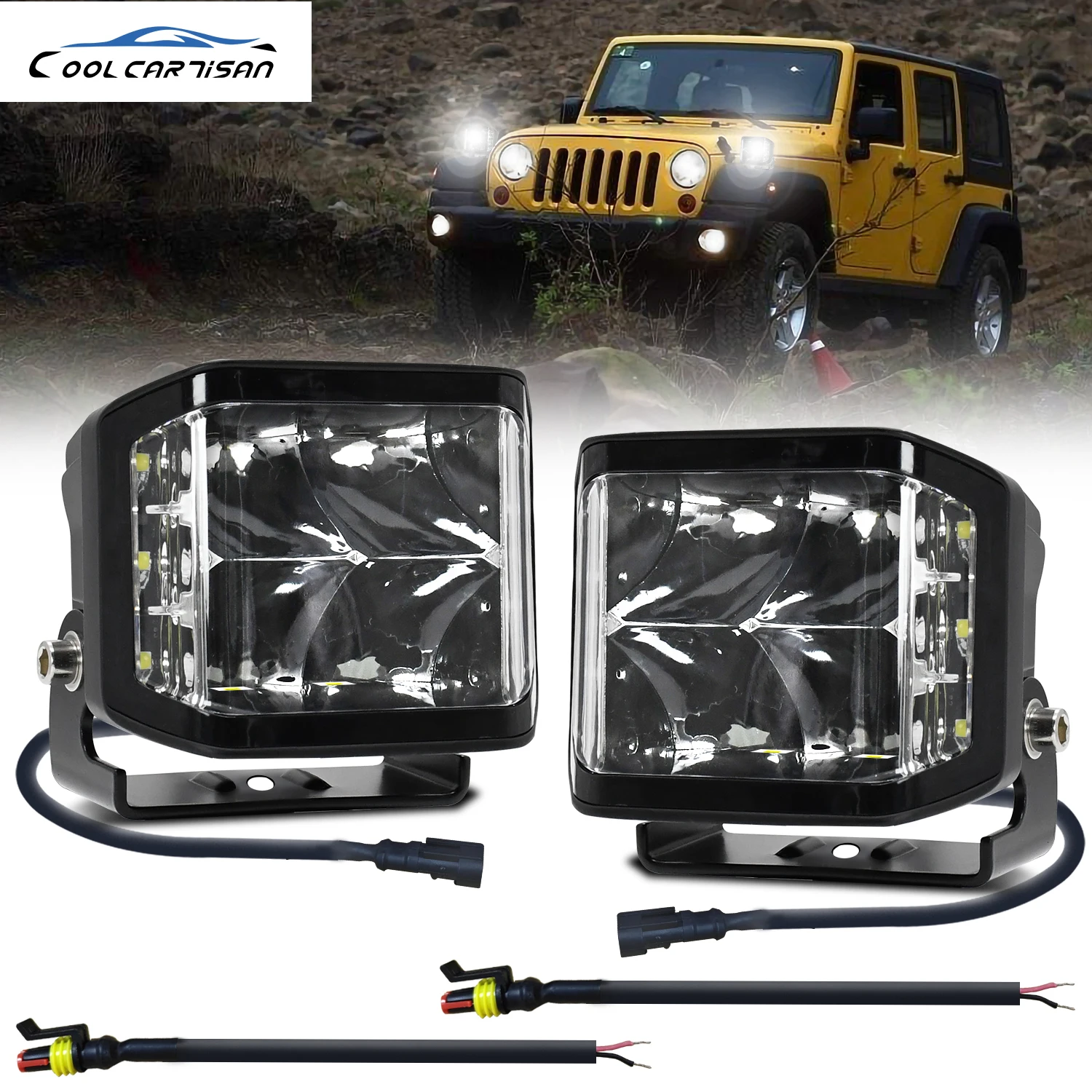 超強力 300 ワット LED 補助灯台 LED 5 インチ照明ワークライトマイルヘッドライト 24V オフロード ATV 4X4 LED アクセサリー