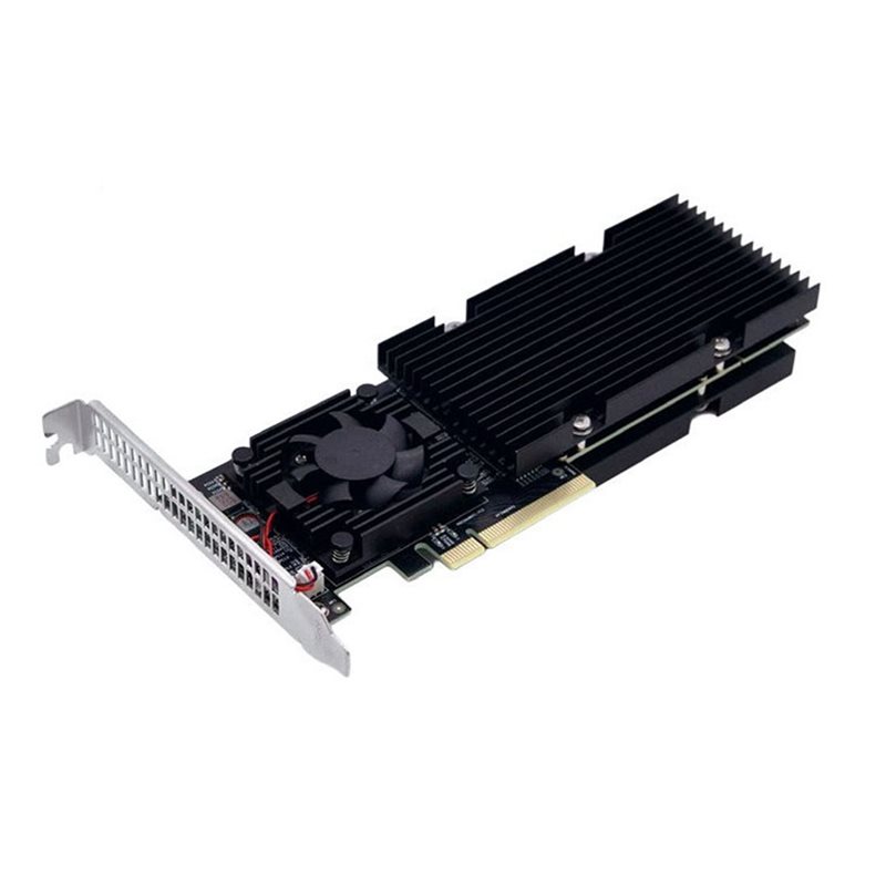 L93A-Split-Free PEX8747 4クアッドM.2 NVMe - PCIe 3.0 x8拡張カードアダプター（ヒートシンク付き）、22110/2280/2242サイズのSSDに対応