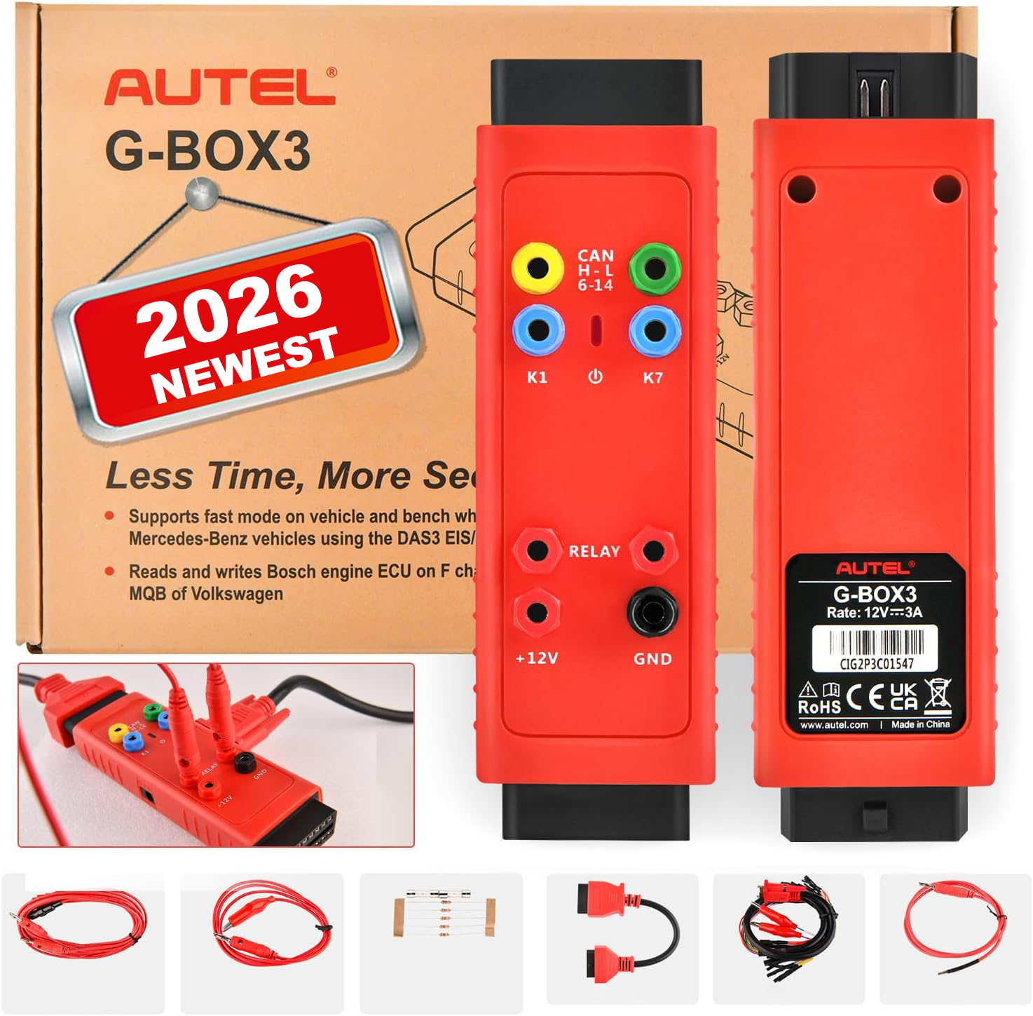Autel G-BOX3 アクセサリーツール Gbox2 キープログラミングアダプターのアップグレード BMW 用メルセデスベンツ用書き込みブートモードベンチメソッド