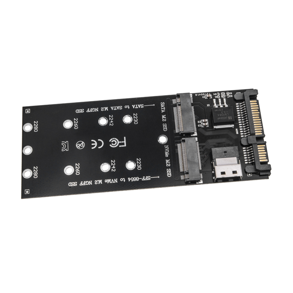 M.2 - SATA アダプター SFF-8654 - M.2 NVMe SSD 22ピン SATA - M.2 拡張カードコンバーターライザーボード PCデスクトップマザーボード対応