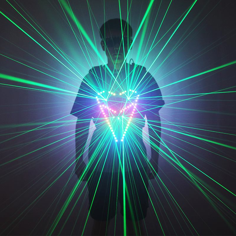 Led 発光レーザーベスト衣装ロボット鎧ダンスウェアパンクバーナイトクラブパーティーステージパフォーマンスベストハロウィンコスプレスーツ