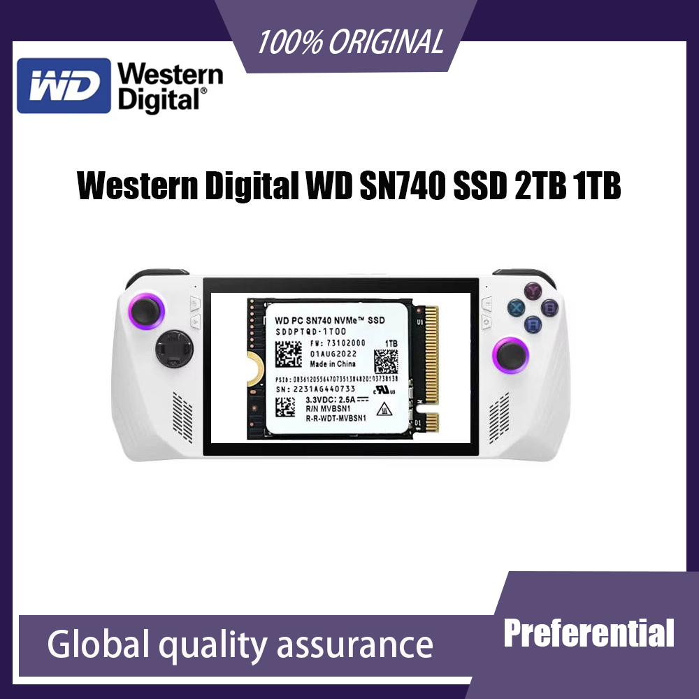 Western Digital WD SN740 SSD 2TB 1TB ハードドライブ M.2 2230 NVMe PCIe Gen 4x4 ソリッド ステート ドライブ PC ラップトップ用