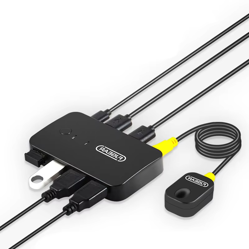 USB KVM スイッチアダプタ 2 入力 4 出力 USB スイッチ KVM スイッチャープリンタ共有コンピュータキーボードマウス共有コントローラ