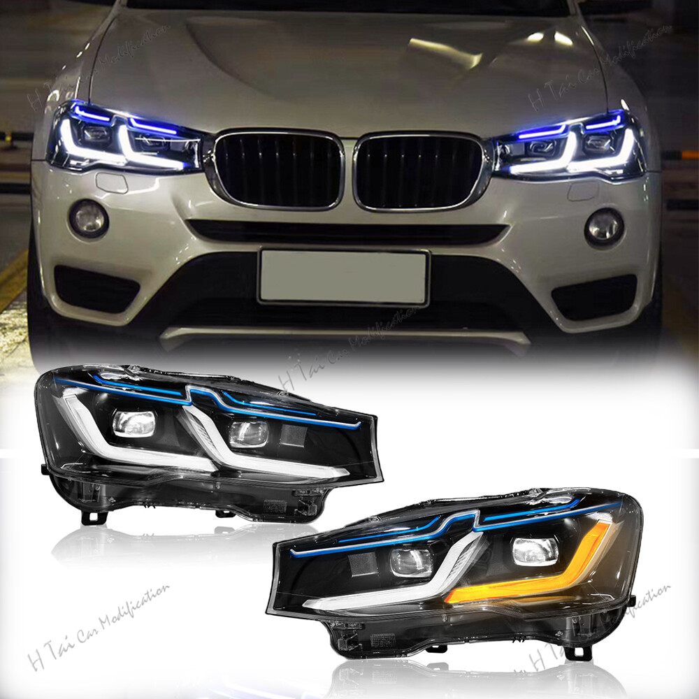 ペア LED ヘッドライト BMW X3 F25 X4 F26 2010-2017 ヘッドライトハイビームロービームダイナミックターンシグナル車のヘッドライトアセンブリ