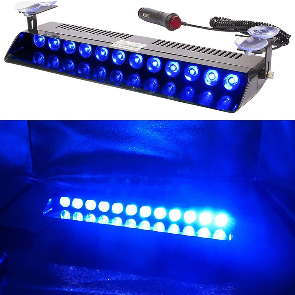 12 Led 警察ストロボライトダッシュボード緊急警告点滅ライト 12V インテリア屋根フロントガラスダッシュセーフハザードライト