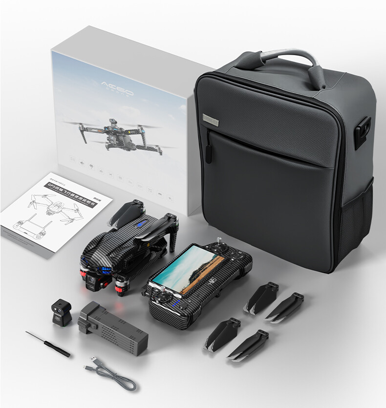AERC AE60 ウルトラプロフェッショナルドローン GPS WIFI FPV 3 軸ジンバル 4K デュアルカメラ 360° 障害物回避画面制御クアッドコプター