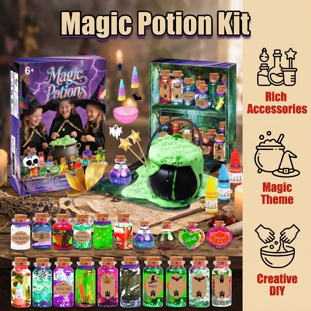 DIY 妖精魔法のポーションキット魔女の魔法の変色凍結ポーションアートクラフトキット科学実験ゲーム子供クラフト