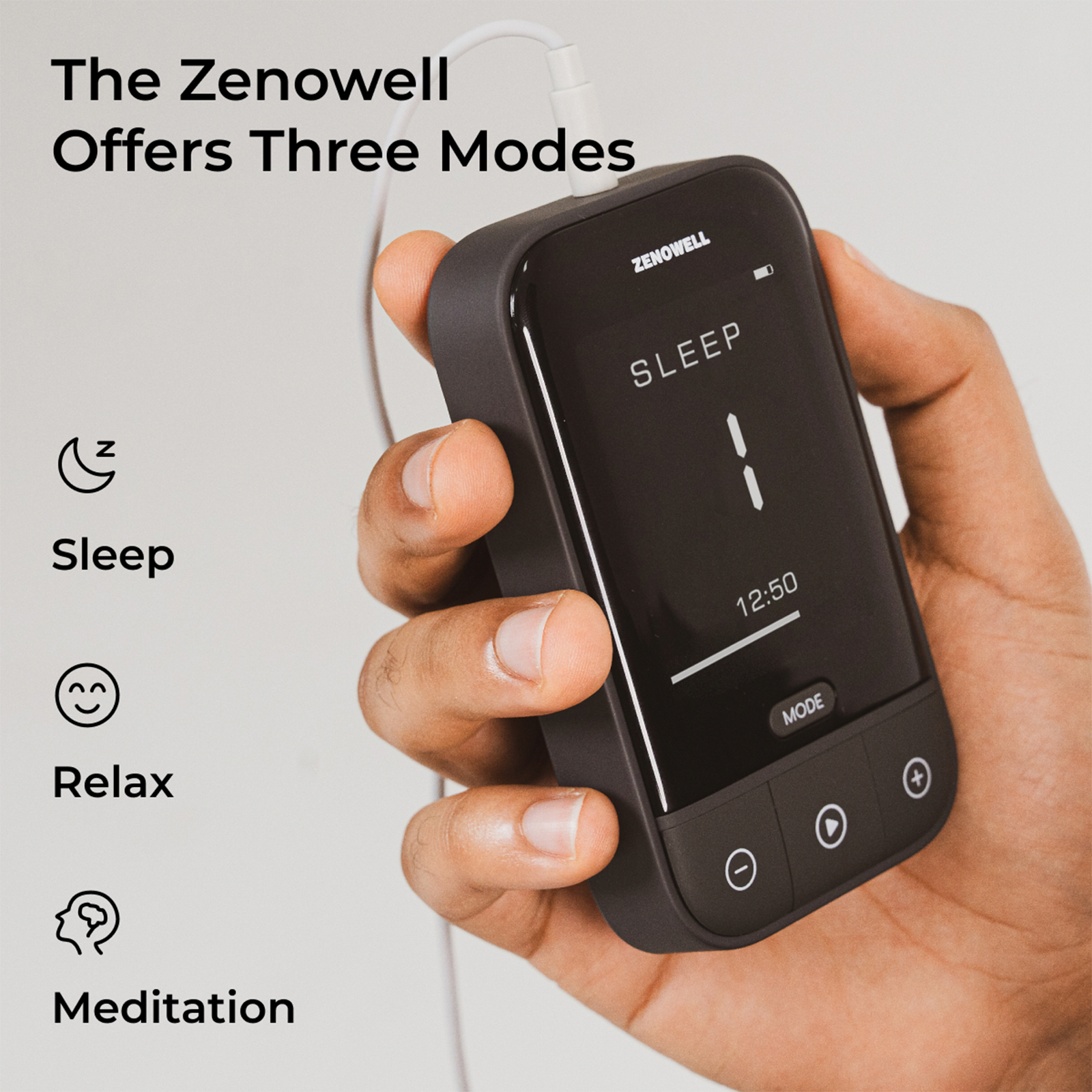 ZenoWell 迷走神経デバイス、睡眠/不安/リラクゼーション/集中力および長期ストレス耐性のための睡眠補助デバイス