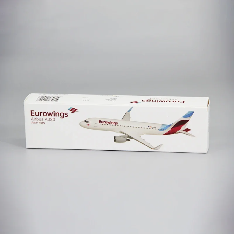 1:200 スケール A320 ユーロウイングス航空 ABS 飛行機モデルおもちゃ航空機飛行機アセンブリコレクションディスプレイスタンドギフト