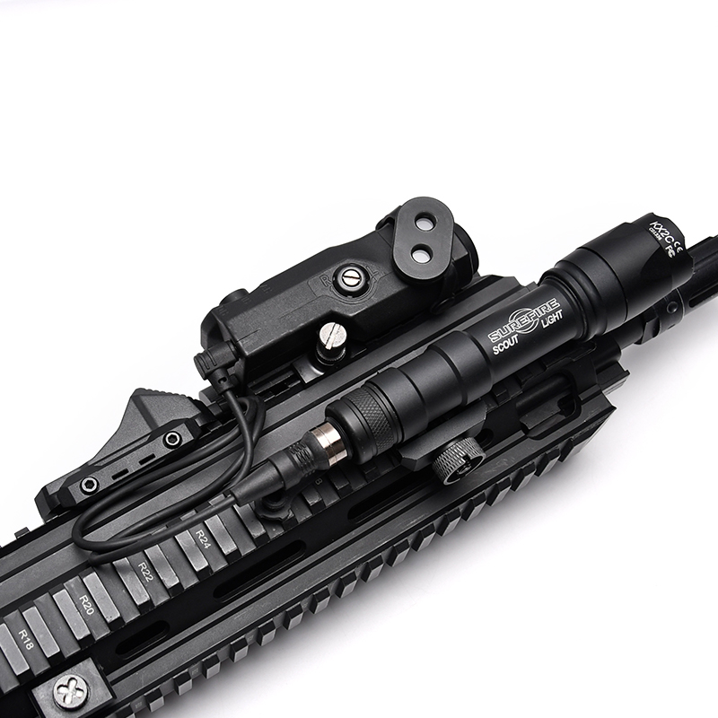 戦術 PEQ15 PEQ UHP LED 懐中電灯レッドグリーンブルーレーザーストロボライト Surefire M300 M600 互換 AXON デュアル圧力スイッチ