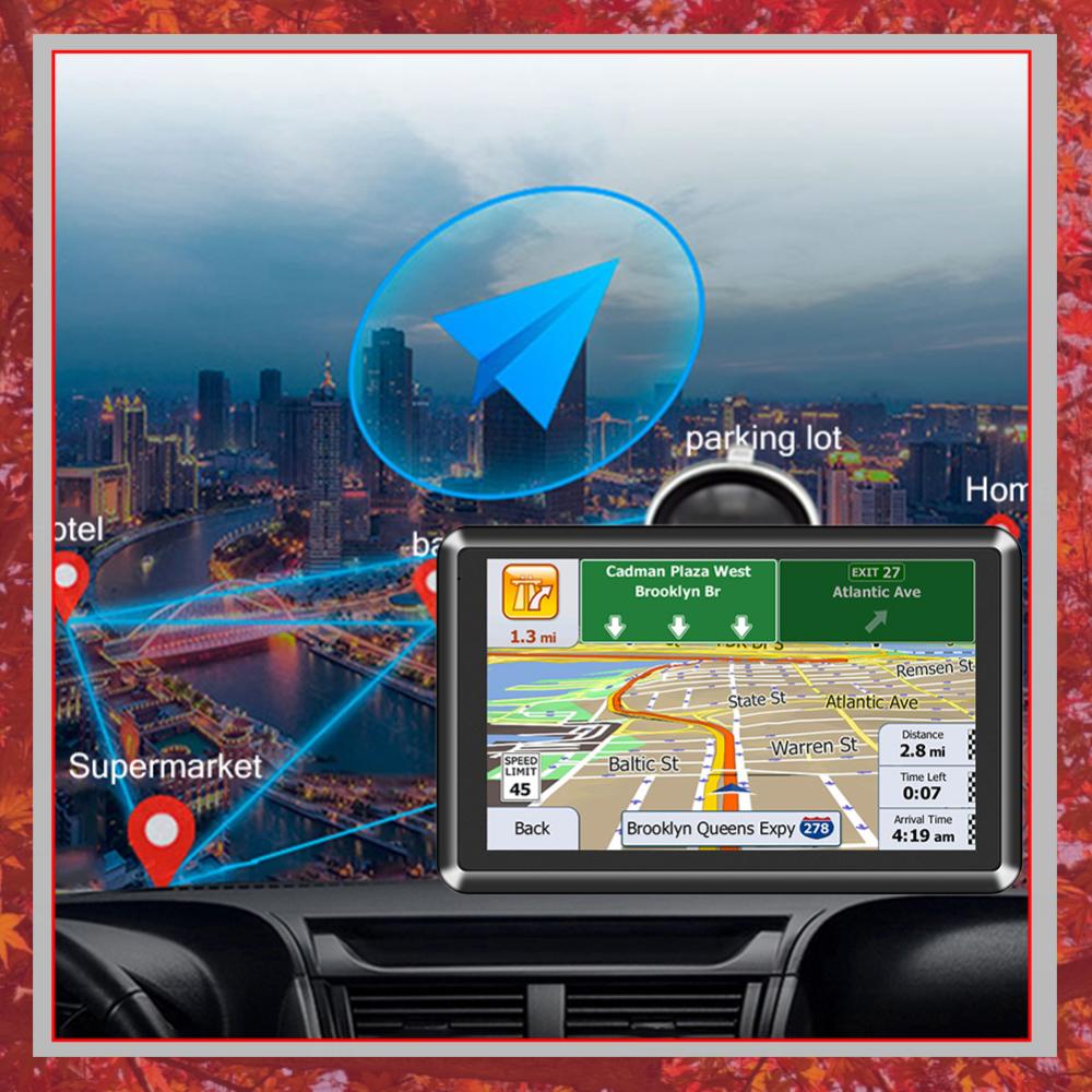 5 インチ車 GPS ナビゲーション FM トランスミッター車モニター 256 メガバイト 8 グラム音声リマインダーミニ USB TF EU AU 北アメリカ地図速度違反アラーム