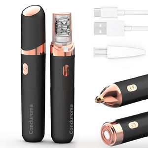 Conduroma 脱毛器・眉・顔用トリマー、3-in-1 女性用電気シェーバー、充電式顔用脱毛・眉用シェーバー