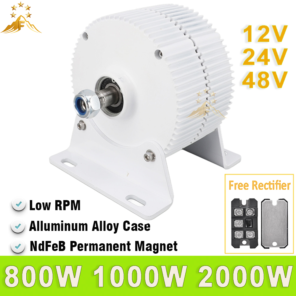 中国工場 PMG 800 ワット 1000 ワット 2000 ワット永久磁石発電機低速オルタネータ AC 12 V 24 V 48 V 1KW 2KW DIY 風力タービン用