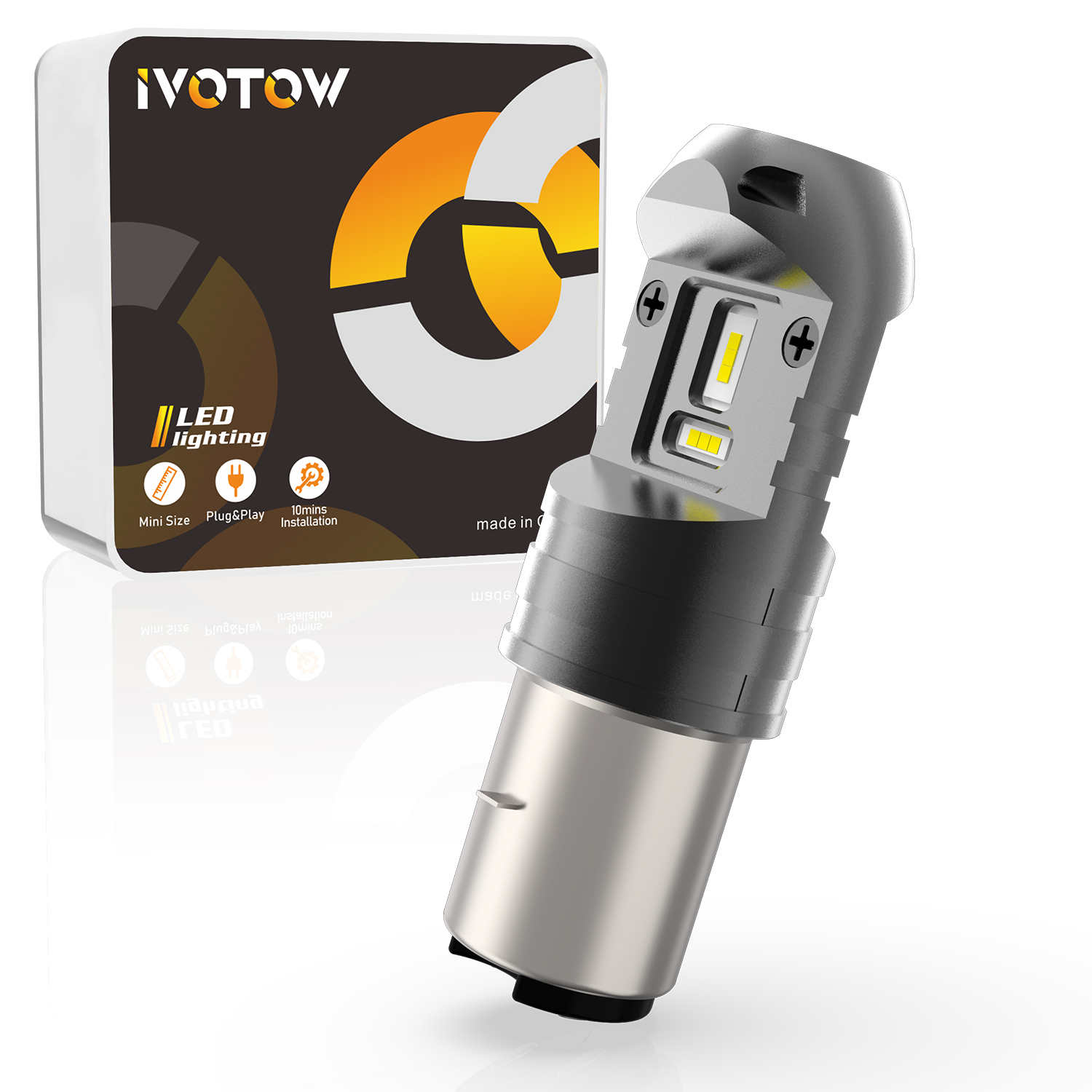 IVOTOW BA20D S2 LED 中国 Taotao スクーター原付 ATV バイク 50cc 110cc 125cc 150cc 250cc ADV オートバイヘッドライト 12V 35/35 ワット