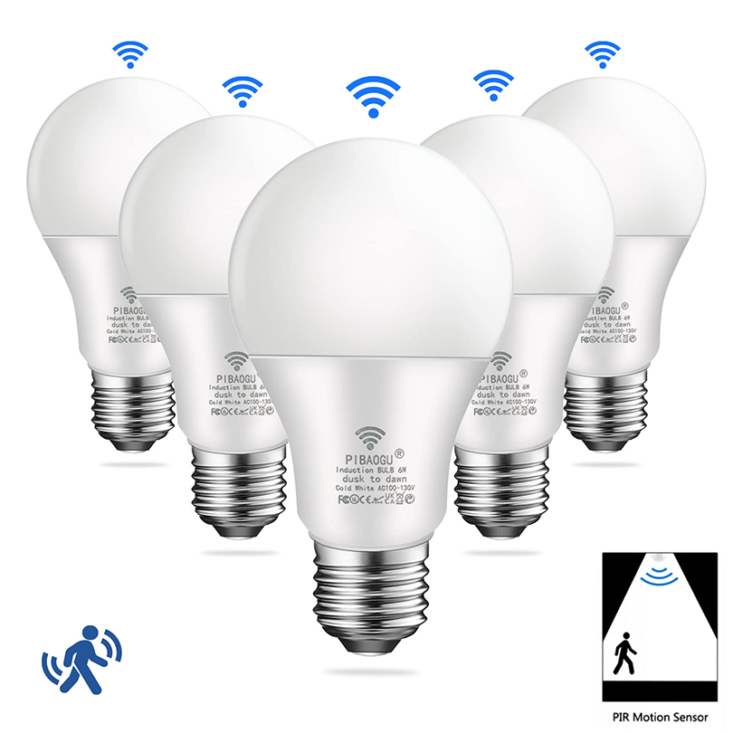 6 個 220 V PIR モーションセンサーランプ 9 ワット 12 ワット 15 ワット 18 ワット LED 電球モーションセンサー赤外線放射モーション検出器セキュリティライト